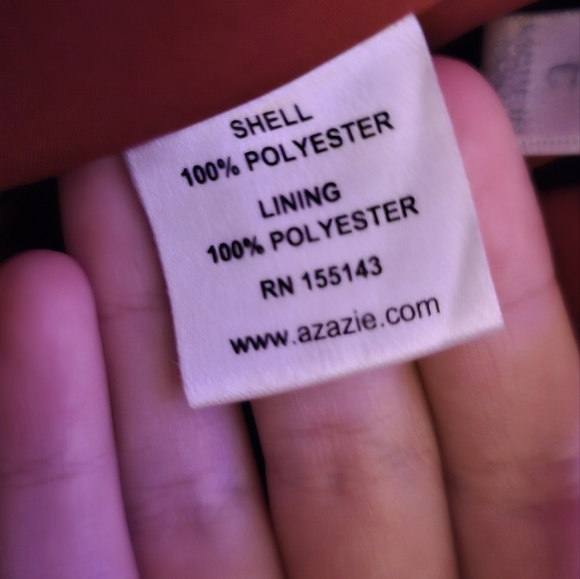 Burgandy Azazie Dress - Picture 3 of 6